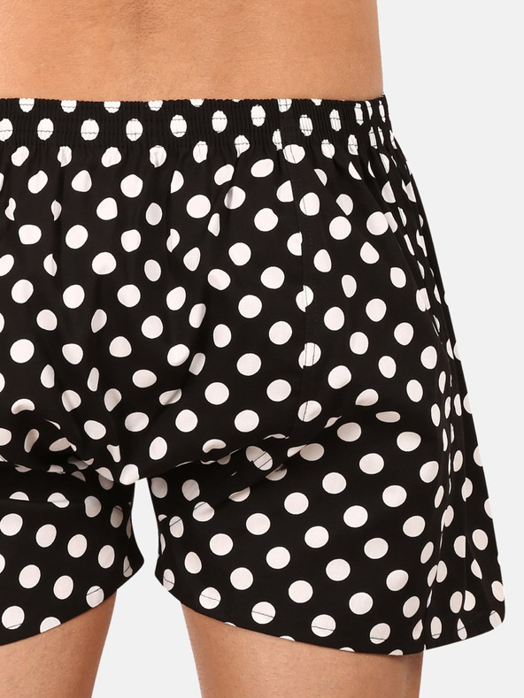Styx Schwarz-weiße Herren-Polka-Dot-Shorts Styx Polka Dots