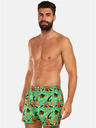 Styx Orange und grün gemusterte Herrenshorts Styx