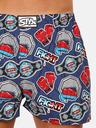 Styx Rot und blau gemusterte Herrenshorts Styx