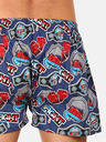 Styx Rot und blau gemusterte Herrenshorts Styx