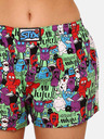 Styx Lila-grün gemusterte Damen-Shorts Styx Monsters