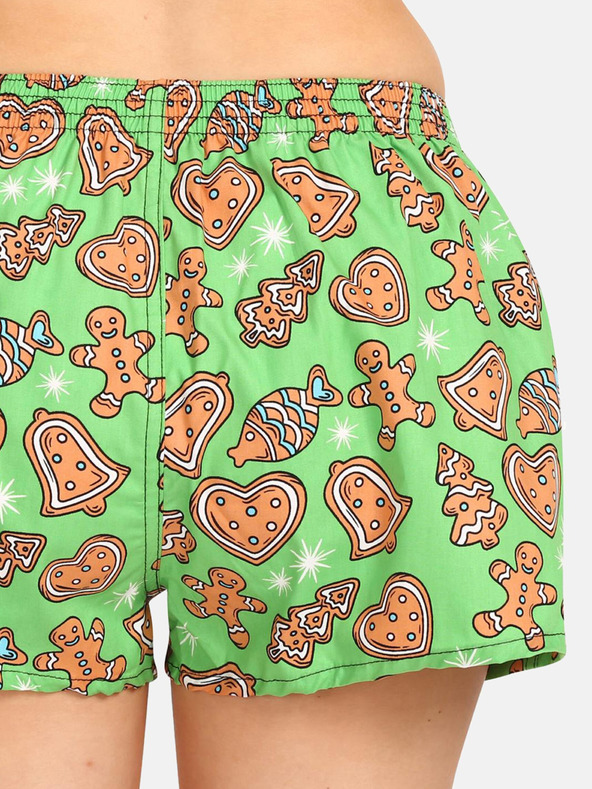 Styx Hellgrüne Damen Weihnachtsshorts Styx Christmas Gingerbread