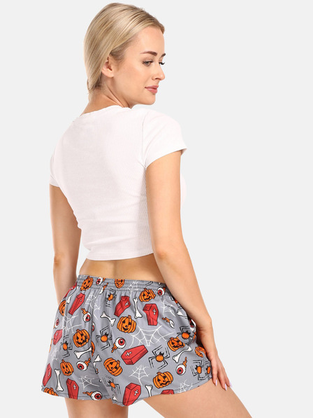 Styx Orange-graue Damen Styx Halloween-Sarg-Shorts