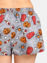 Styx Orange-graue Damen Styx Halloween-Sarg-Shorts