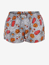 Styx Orange-graue Damen Styx Halloween-Sarg-Shorts