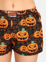 Styx Orange-schwarze Damen-Boxershorts Styx Halloween Kürbis