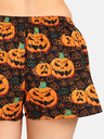 Styx Orange-schwarze Damen-Boxershorts Styx Halloween Kürbis