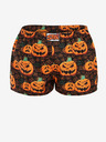 Styx Orange-schwarze Damen-Boxershorts Styx Halloween Kürbis