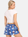 Styx Weiße und blaue Damen-Weihnachtsshorts Styx Snowmen