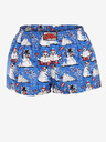 Styx Weiße und blaue Damen-Weihnachtsshorts Styx Snowmen