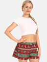 Styx Grüne und rote Damen-Weihnachtsstrickshorts Styx Christmas