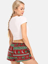 Styx Grüne und rote Damen-Weihnachtsstrickshorts Styx Christmas