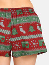 Styx Grüne und rote Damen-Weihnachtsstrickshorts Styx Christmas