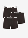 Nedeto Dreier-Set Herren-Boxershorts in Schwarz Nedeto Rebel
