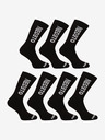 Nedeto Set aus sieben Paar Herrensocken in Schwarz Nedeto