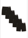 Nedeto Fünfer-Set nahtlose Herren-Boxershorts aus Bambus in Schwarz Nedeto