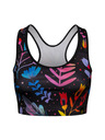 Dedoles Schwarzer Damen-Sport-BH Dedoles Neon Blumen