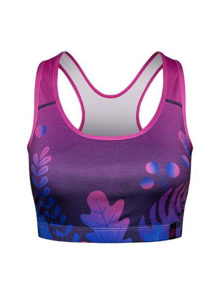 Dedoles Violetter Damen-Sport-BH Dedoles Violette Blätter