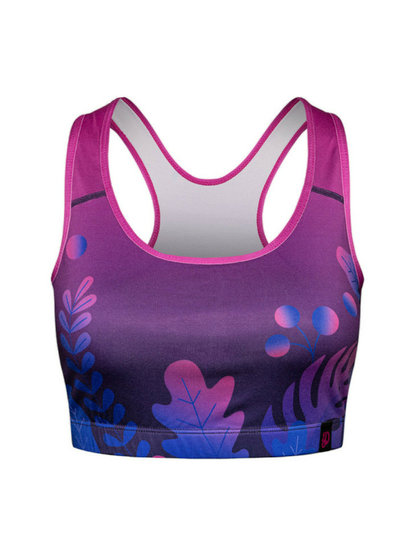 Dedoles Violetter Damen-Sport-BH Dedoles Violette Blätter