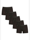 Nedeto Fünfer-Set Herren-Boxershorts in Übergröße in schwarz Nedeto