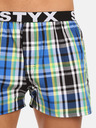Styx Blau-schwarz karierte Shorts für Männer von Styx