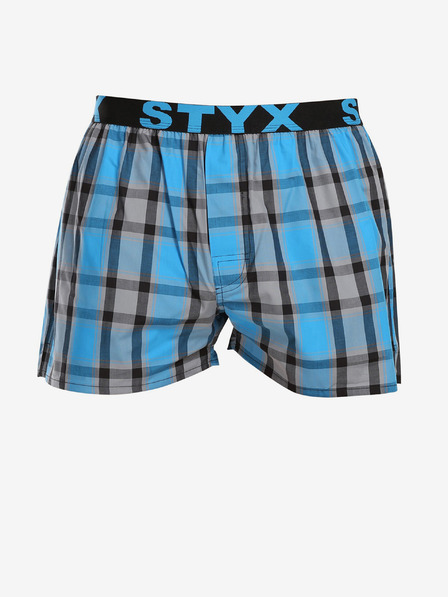 Styx Blau karierte Shorts Styx für Herren