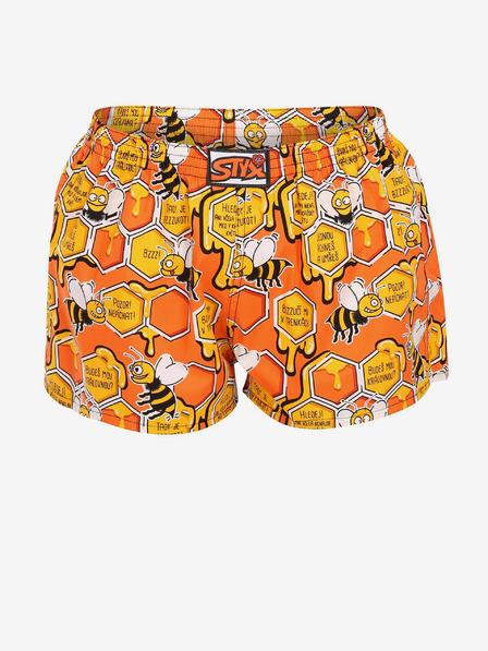 Styx Orangefarbene Styx Art Shorts für Frauen Bienen