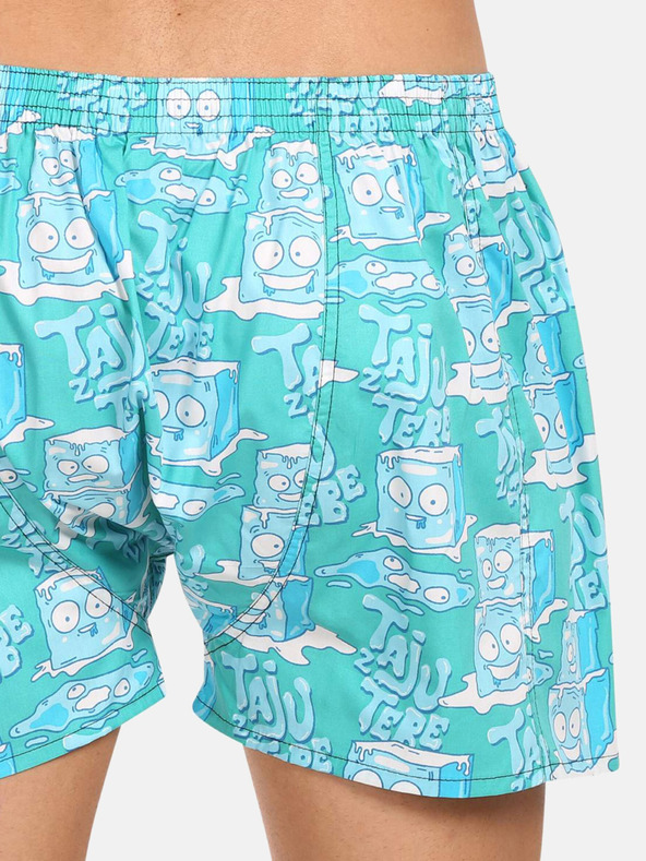 Styx Türkisfarbene Herren-Shorts Styx art Eiswürfel