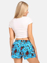 Styx Blaue gemusterte Damen-Shorts Styx art Zombie