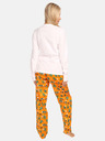 Styx Orange-weißer Damen-Pyjama Styx Cactus