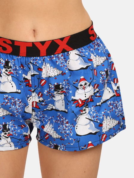 Styx Damen-Boxershorts Styx Art Sport-Gummiband Weihnachten Schneemänner