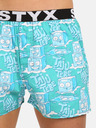 Styx Türkisfarbene gemusterte Styx Shorts für Männer Eiswürfel