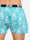 Styx Türkisfarbene gemusterte Styx Shorts für Männer Eiswürfel