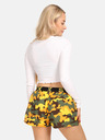 Styx Grün und gelb gemusterte Damen-Schlafshorts Styx Camouflage