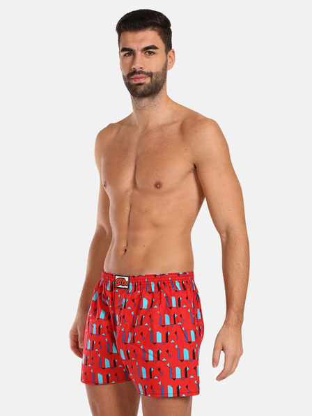 Styx Rote gemusterte Shorts für Männer Styx Patterns