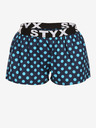 Styx Dunkelblaue gemusterte Damen-Schlafshorts Styx Polka Dots