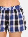 Styx Schwarz-blau karierte Damen-Shorts von Styx