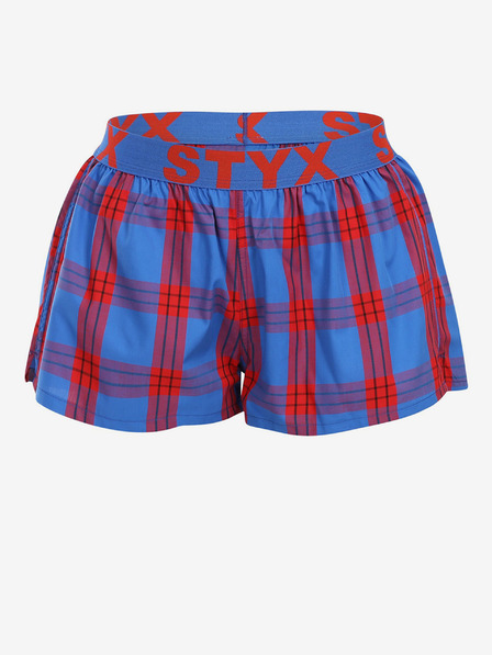Styx Rot und Blau karierte Damen-Shorts Styx
