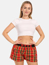 Styx Rote karierte Damen-Shorts Styx