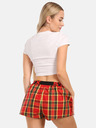 Styx Rote karierte Damen-Shorts Styx