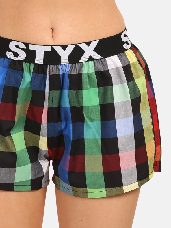 Styx Blau und grün karierte Shorts von Styx für Frauen