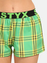 Styx Grün karierte Damen-Shorts Styx