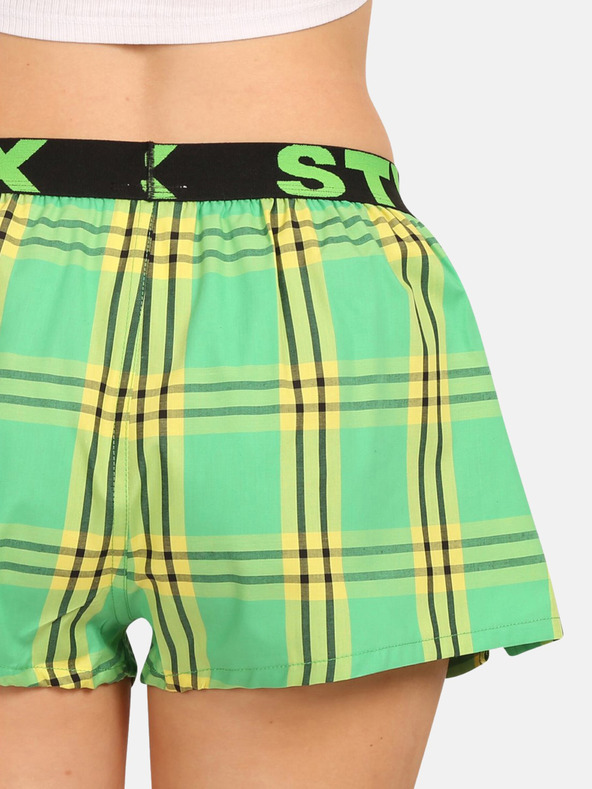 Styx Grün karierte Damen-Shorts Styx