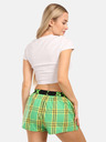 Styx Grün karierte Damen-Shorts Styx