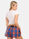 Styx Orange und blau karierte Shorts für Frauen Styx