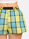 Styx Gelbe karierte Damen-Shorts Styx