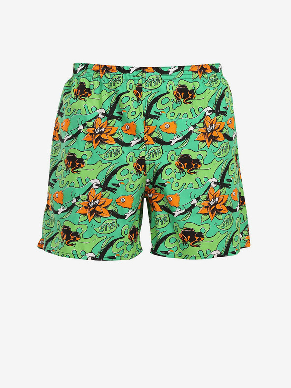 Styx Grüne Herren Home Shorts mit Taschen Styx Tropic