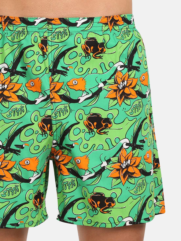 Styx Grüne Herren Home Shorts mit Taschen Styx Tropic