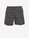 Styx Weiße und schwarze Styx Polka Dot Home Shorts für Herren mit Taschen