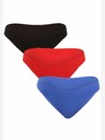 Nedeto Dreier-Set Damen-Slips in Blau, Rot und Schwarz Nedeto
